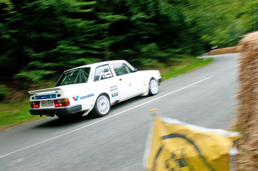 Heino Mejer på vej mod den generelle sejr i Munkebjerg Hill Climb 2016
(Foto: rallypics.dk)